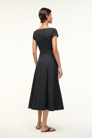 SHORT SLEEVE WELLS DRESS BLACK