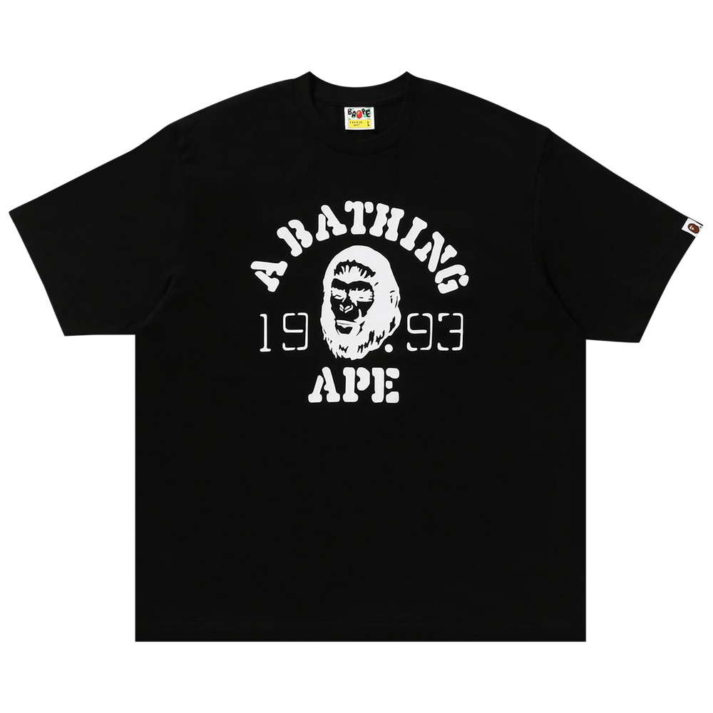 BAPE OG Ape Head College Relaxed Fit T-Shirt Black