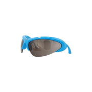 Balenciaga Wrap Around Sunglasses Light Blue/Silver/Grey