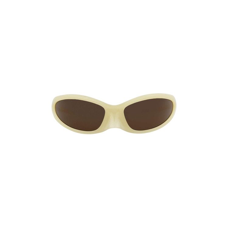 Balenciaga Wrap Around Sunglasses Yellow/Brown
