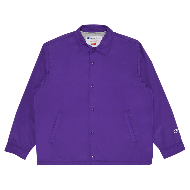 Supreme x Champion Coaches Jacket Purple