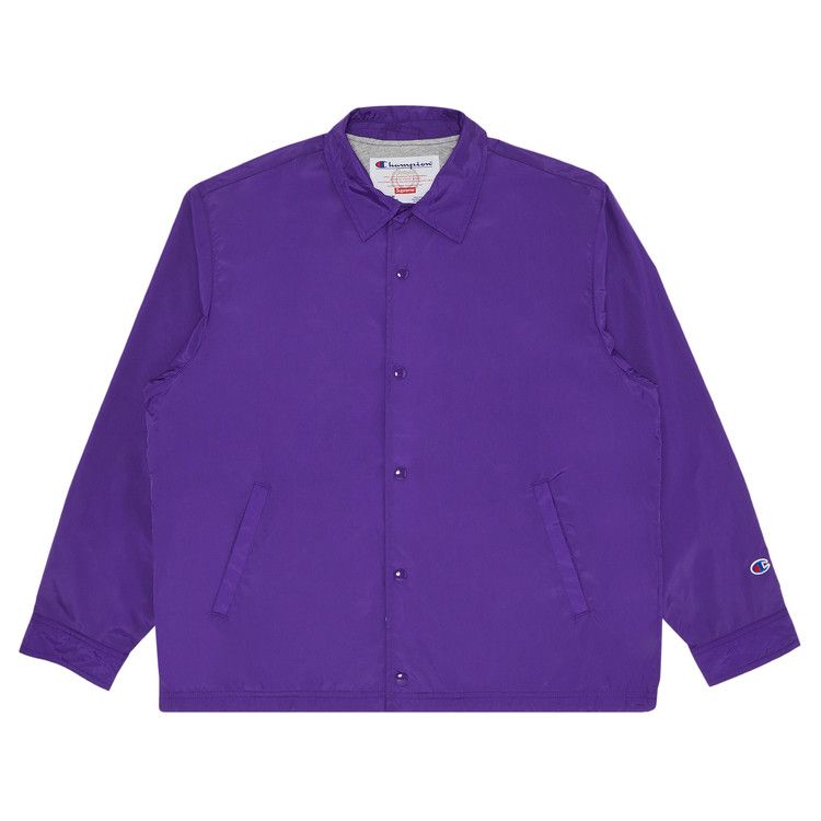 Supreme x Champion Coaches Jacket Purple