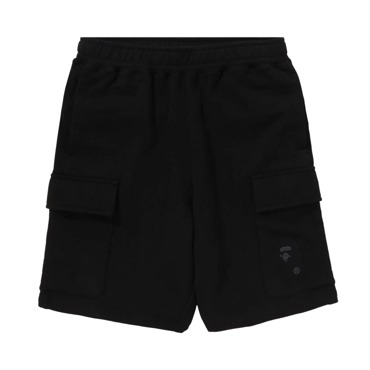 BAPE Ape Head Cargo Sweat Shorts Black