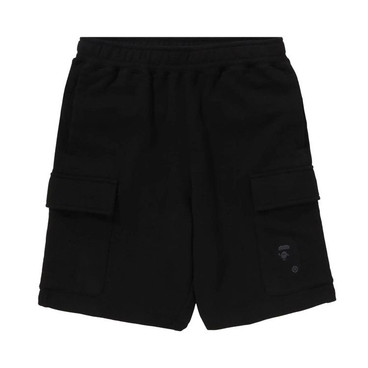 BAPE Ape Head Cargo Sweat Shorts Black