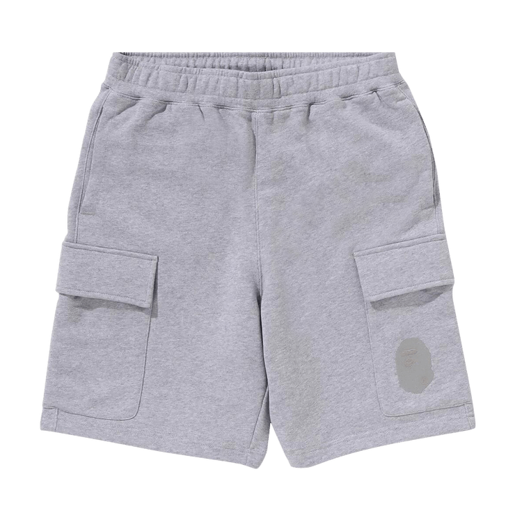 BAPE Ape Head Cargo Sweat Shorts Grey
