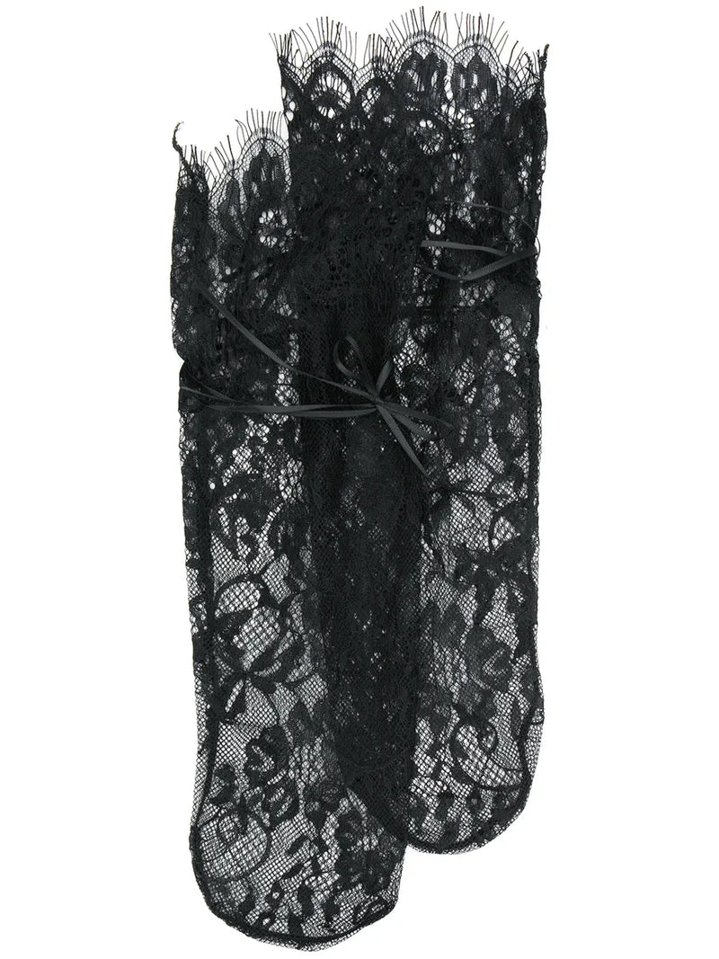 lace mid-calf socks