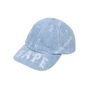 BAPE Denim Distressed Logo Cap Light Indigo