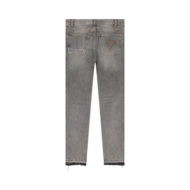 Palm Angels Slim 5 Pockets Denim Light Grey