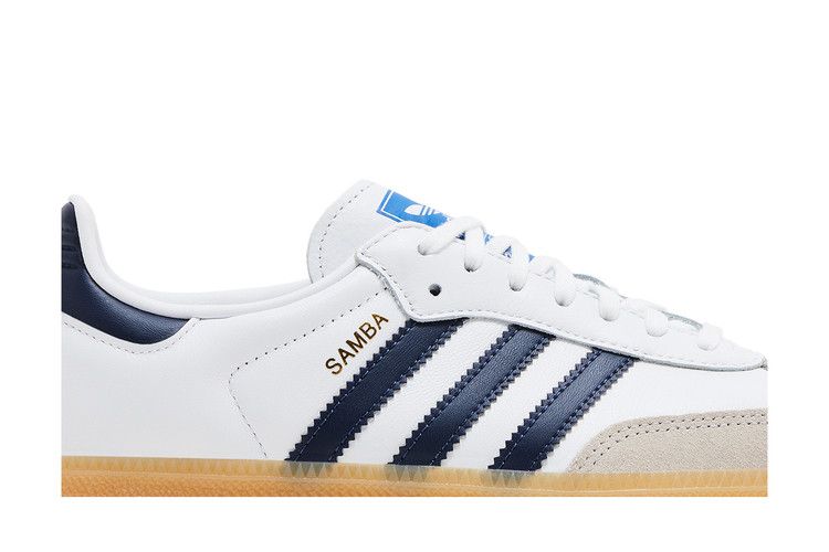 Adidas Samba OG J White Collegiate Navy Gum