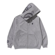 BAPE Ape Head One Point Shark Zip Hoodie Grey