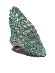 9kt gold diamon Green Lady Caiman ring