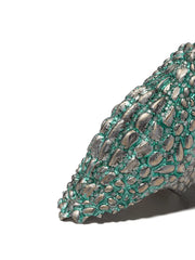 9kt gold diamon Green Lady Caiman ring