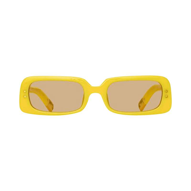 Jacquemus Azzurro Rectangular Sunglasses Pear Sorbet/Yellow Gold/Yellow