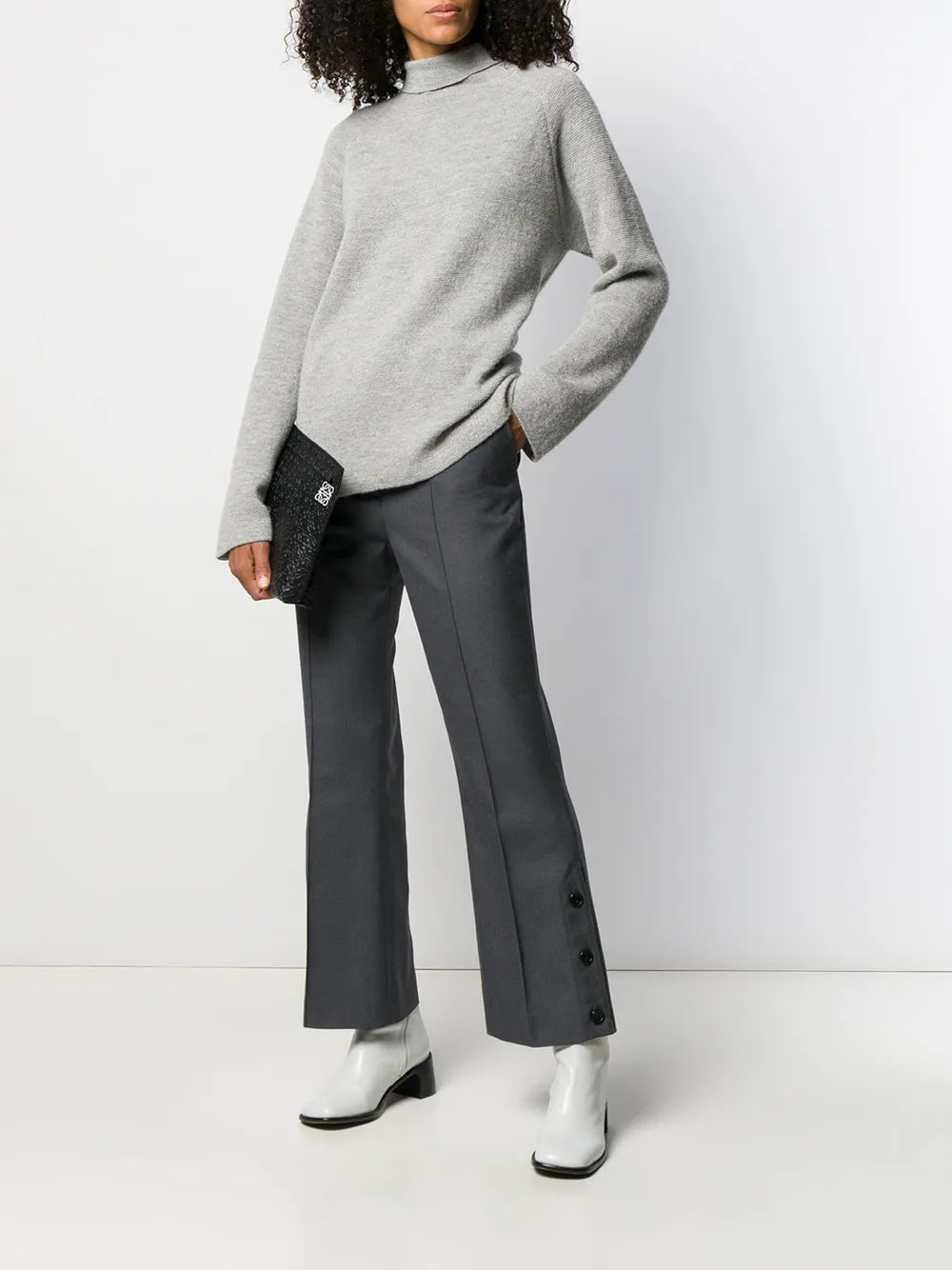 wide-leg tailored trousers