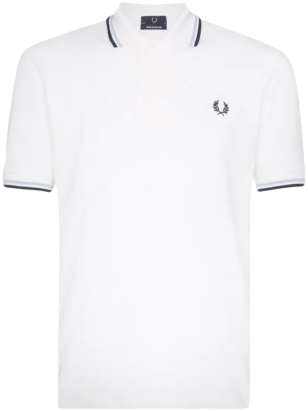 striped trim polo shirt