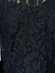 flared floral lace mini dress