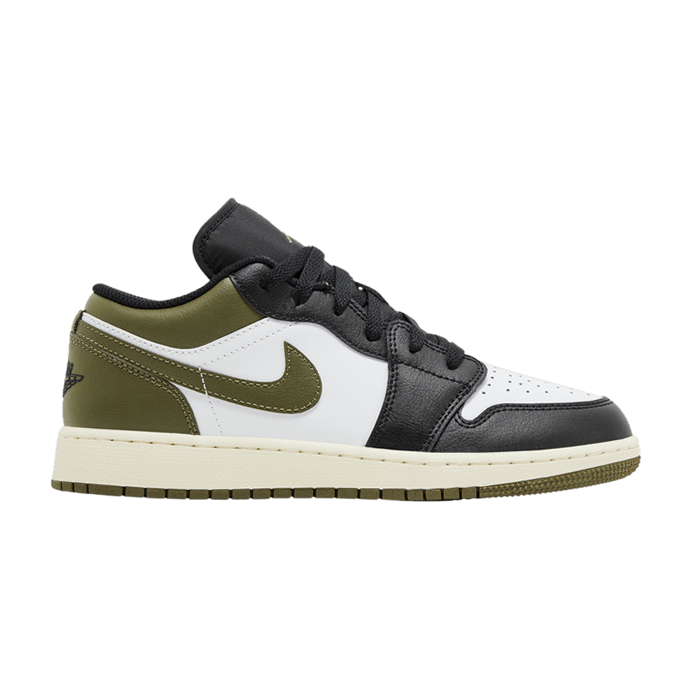 Air Jordan 1 Low GS Black Toe Medium Olive