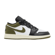 Air Jordan 1 Low GS Black Toe Medium Olive