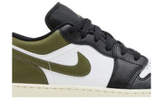 Air Jordan 1 Low GS Black Toe Medium Olive