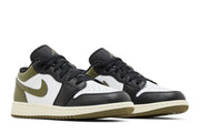 Air Jordan 1 Low GS Black Toe Medium Olive