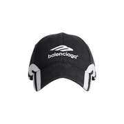 Balenciaga 3B Logo Cap Faded Black/White