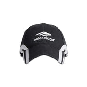 Balenciaga 3B Logo Cap Faded Black/White