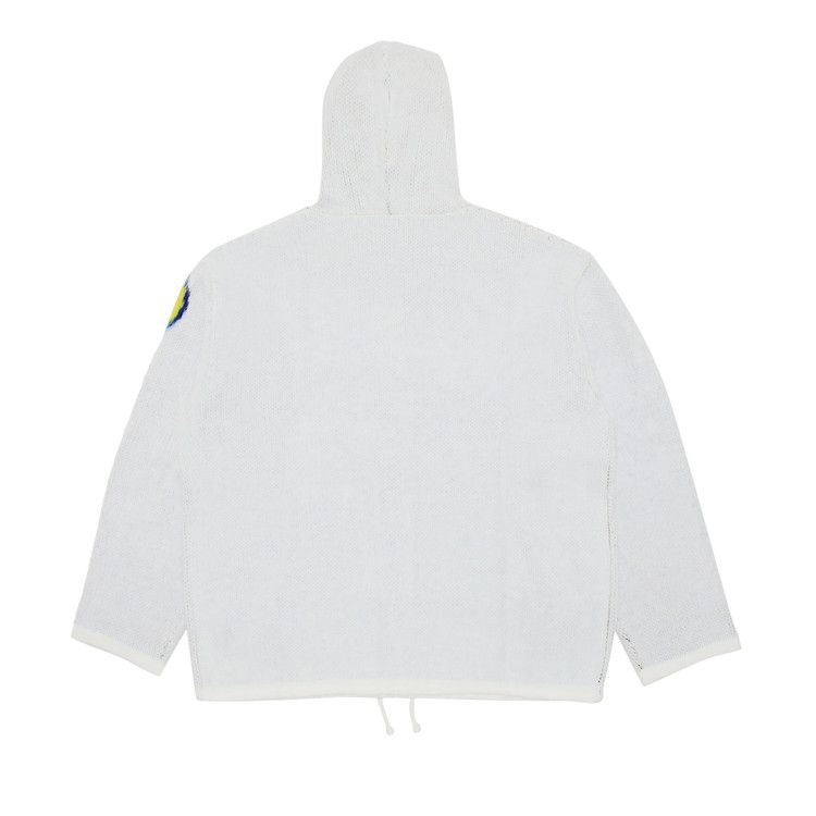 Supreme Accent Brushed Zip Up Hooded Sweater White