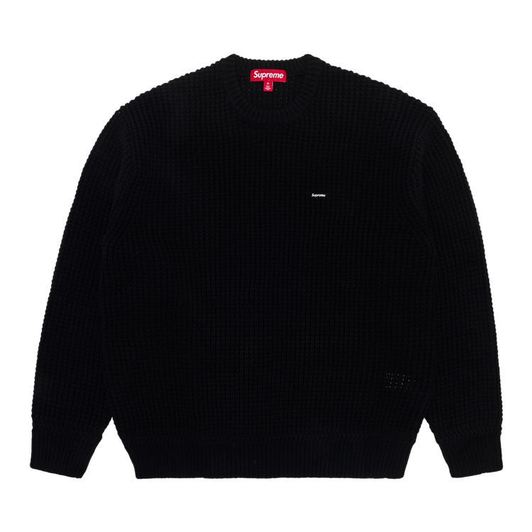 Supreme Waffle Small Box Sweater Black