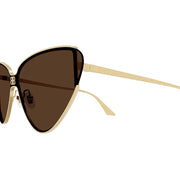 Balenciaga Cat Eye Sunglasses Gold/Brown