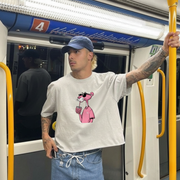 Forfksake Pink Panther Boba Tea White T-Shirt