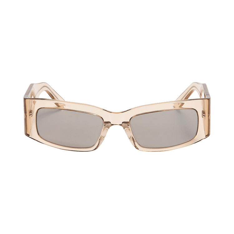 Balenciaga Paper Rectangle Frame Sunglasses Transparent/Amond/Silver
