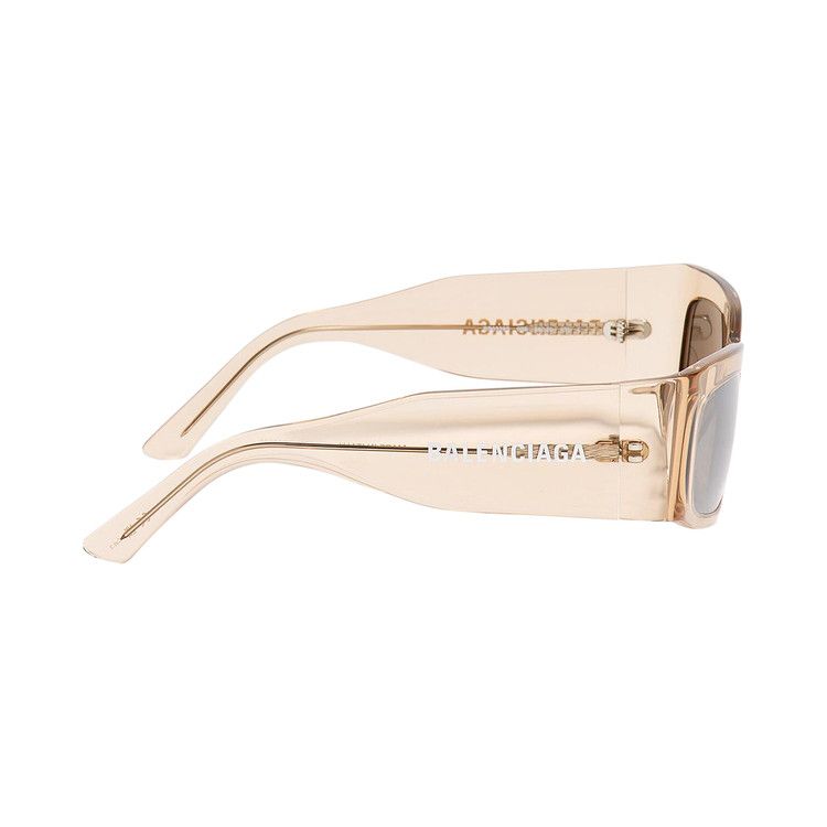 Balenciaga Paper Rectangle Frame Sunglasses Transparent/Amond/Silver