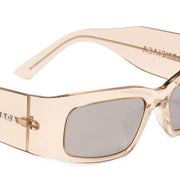 Balenciaga Paper Rectangle Frame Sunglasses Transparent/Amond/Silver