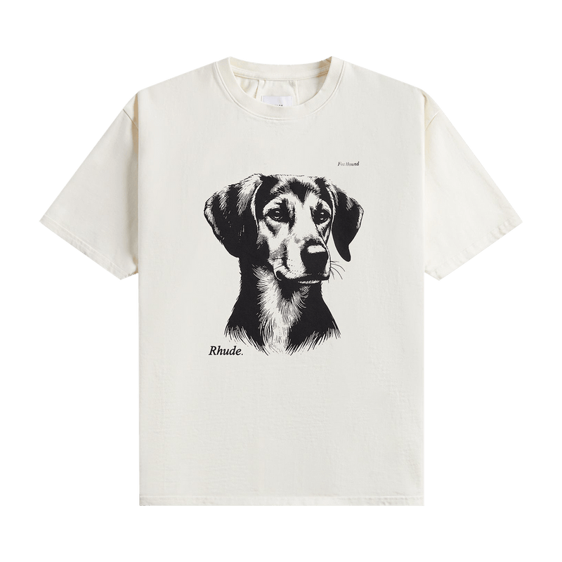 Rhude Fox Hound T-Shirt Vintage White