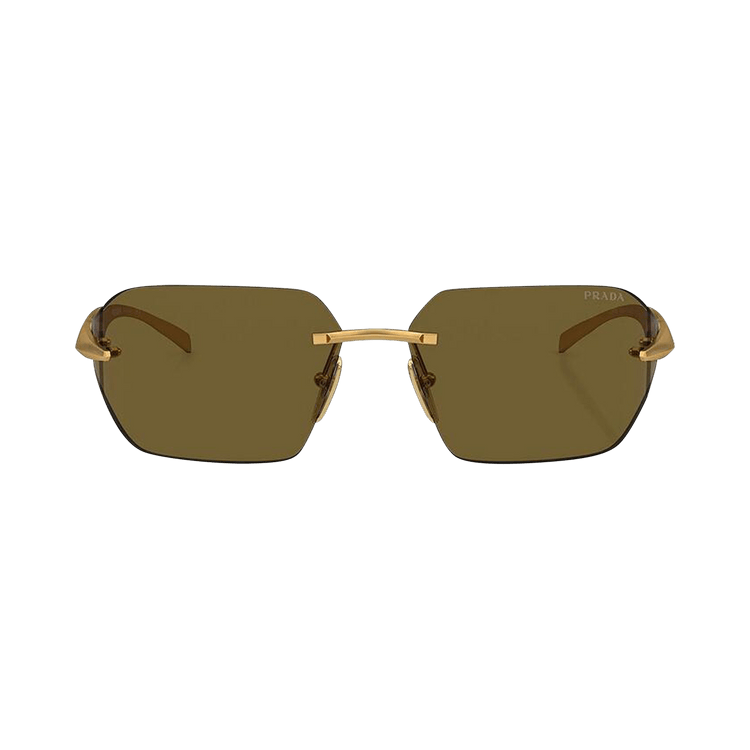 Prada Rimless Sunglasses Gold