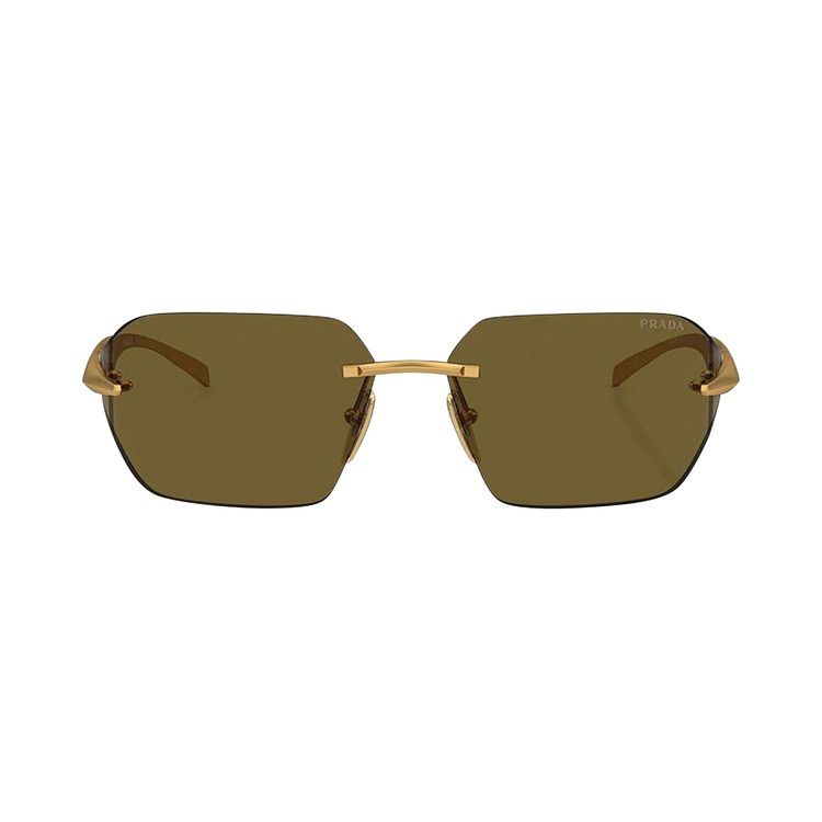 Prada Rimless Sunglasses Gold