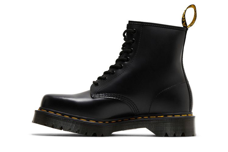 1460 Bex Squared Toe Leather Lace Up Boot Black