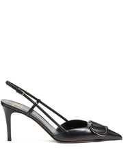 80mm VLogo Signature slingback pumps