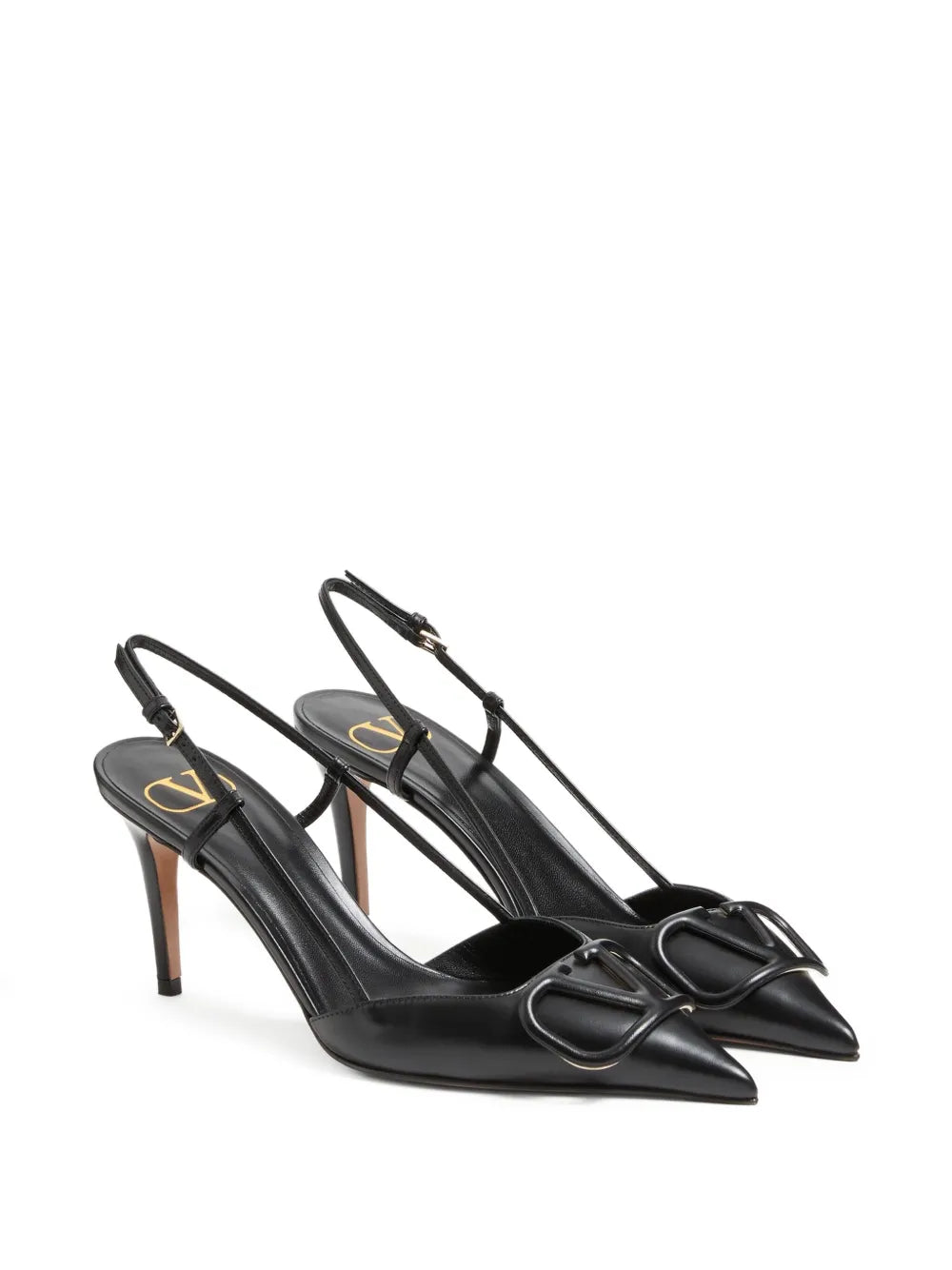 80mm VLogo Signature slingback pumps