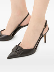80mm VLogo Signature slingback pumps