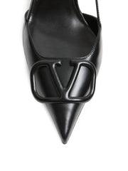 80mm VLogo Signature slingback pumps