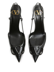 80mm VLogo Signature slingback pumps