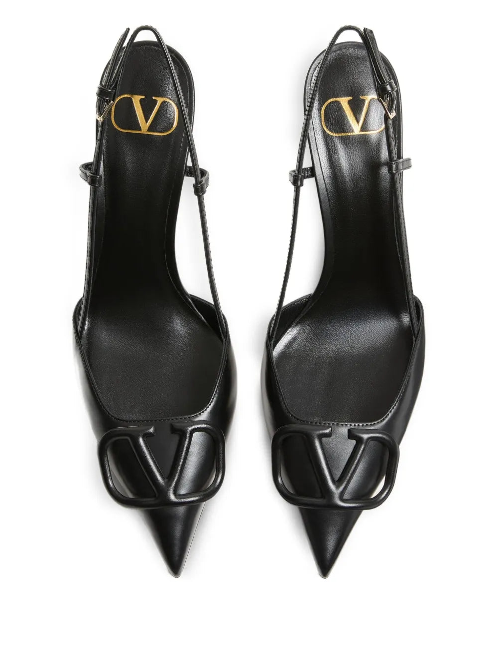 80mm VLogo Signature slingback pumps