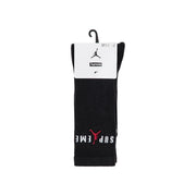 Supreme x Jordan Crew Socks (2 Pack) Black