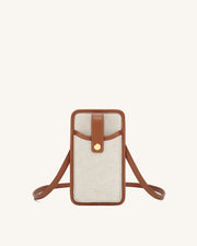 Jw Pei Aylin Canvas Phone Bag Brown