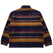 Supreme Stripe Zip Up Fleece Jacket Navy