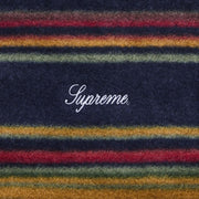 Supreme Stripe Zip Up Fleece Jacket Navy