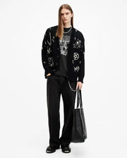 Morph Skull Print Oversized T-Shirt