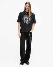 Morph Skull Print Oversized T-Shirt