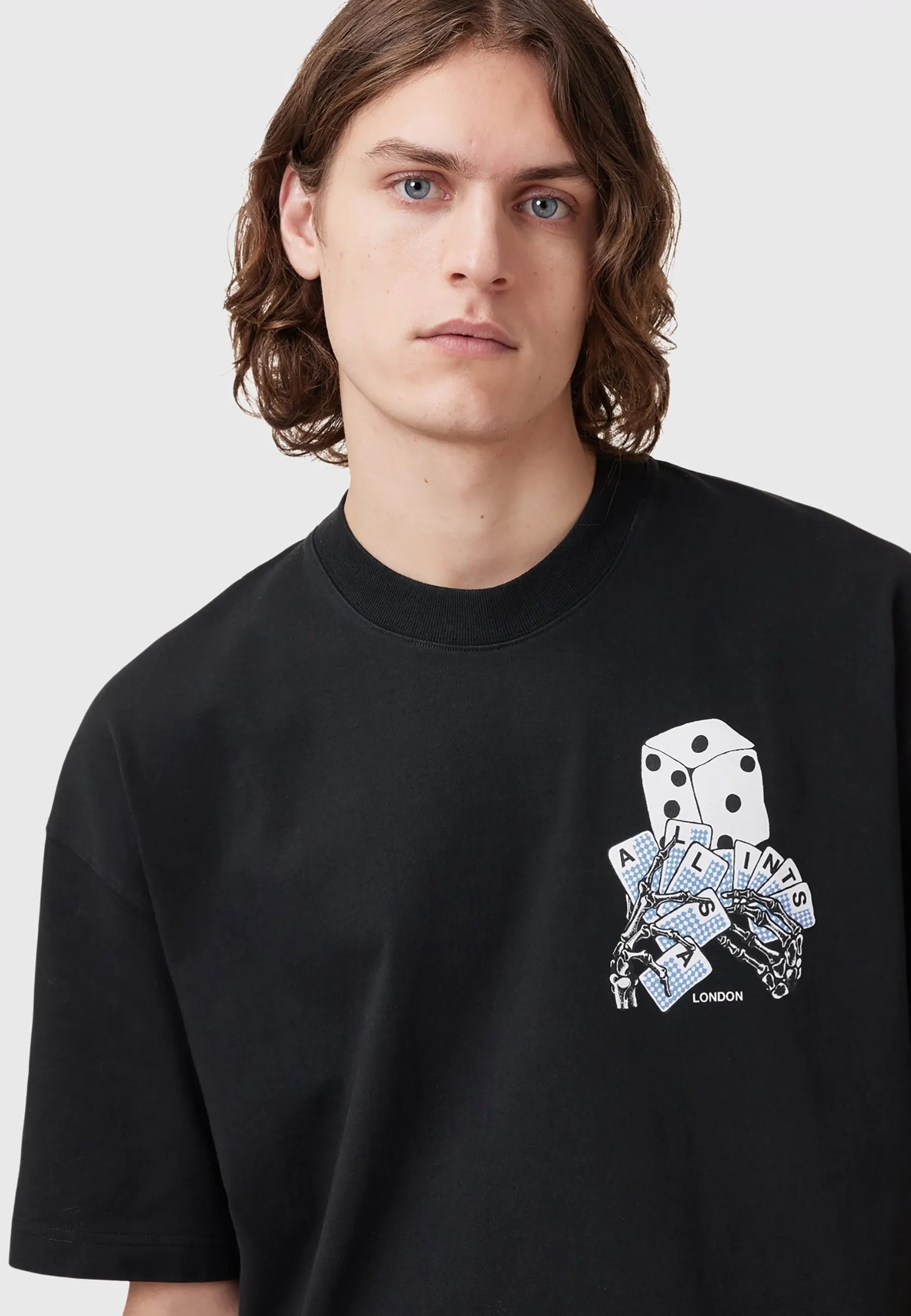 DEALT CREW - Print T-Shirt - black